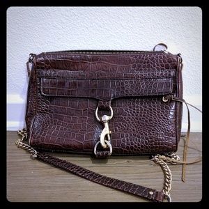 Brown Crocodile Rebecca Minkoff MAC Crossbody